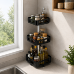 Premium 360° Rotating Spice Rack – Multi-Layer Round & Square Design - Image 2