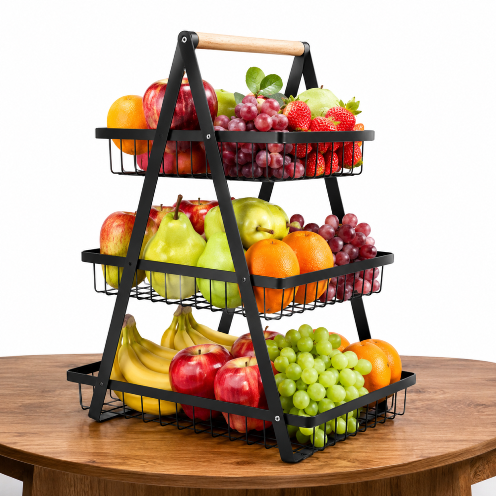 Fruits Storage Rack – Multi-Layer Steel Organizer