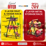 Fruits Storage Rack – Multi-Layer Steel Organizer