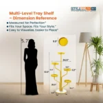 Tree Style Plant Stand – Multi-Level Indoor Plant Rack (Gold & Black) গাছের ডাল ডিজাইনের মাল্টি-লেভেল ইনডোর প্ল্যান্ট স্ট্যাড - Image 9