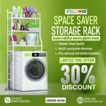 Modern Toilet Storage Rack – Space Saving Bathroom Organizer - Image 5