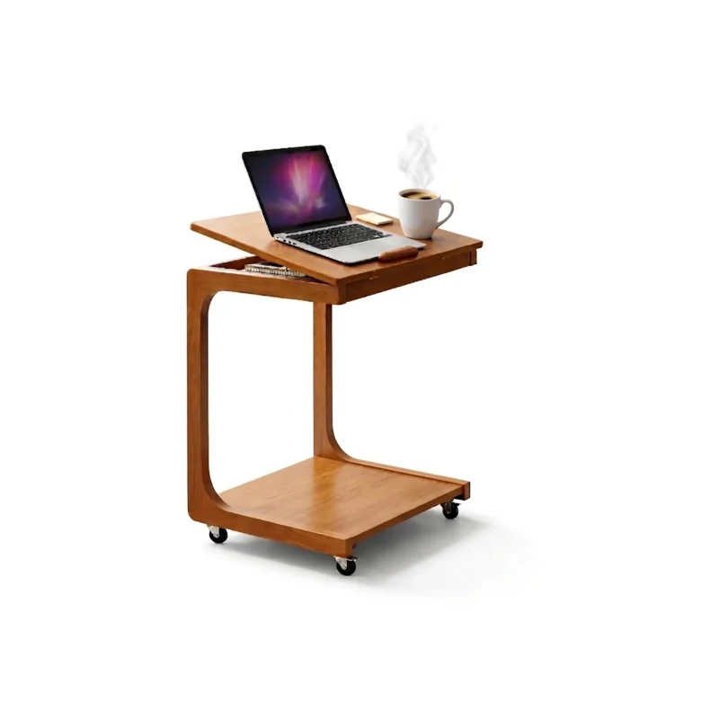 Premium Adjustable Wooden Laptop & Side Table