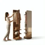 Smart Dressing Mirror Wardrobe Stand Mirror + Wardrobe একসাথে | Premium Lacquer Finish