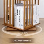 360° Rotating Wooden Bookshelf – Smart Space-Saving Storage - Image 3